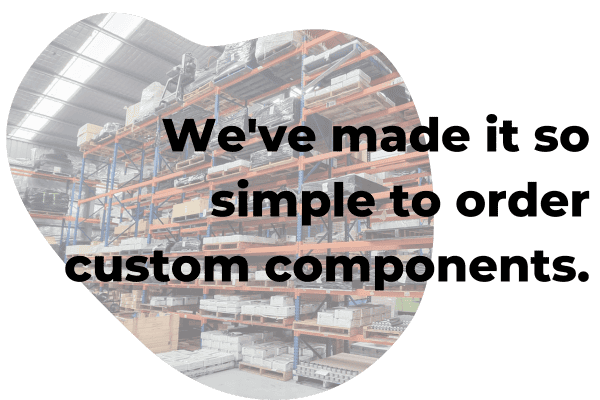 a text overlay of parts ready to be shipped from a warehouse.